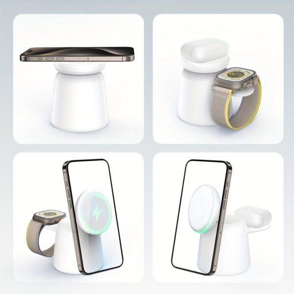 3-in-1 Magnetic Foldable Wireless Charger -- MotPoet