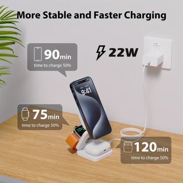 bc694369-29e3-41c7-b6ce-c013091be6d4.jpg 3-in-1 Magnetic Foldable Wireless Travel Charger Pro -- MotPoet